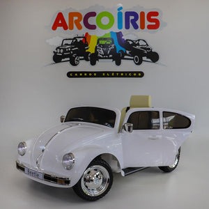 Fusca 12v Branco - Arco Íris Carros Elétricos