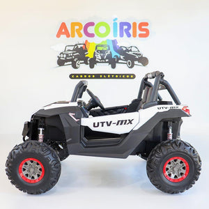 Buggy UTV Mx 12V Branco - Arco Íris Carros Elétricos