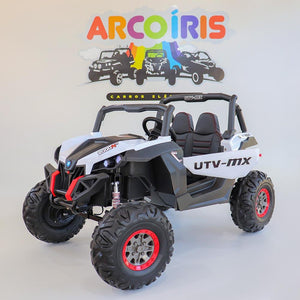 Buggy UTV Mx 12V Branco - Arco Íris Carros Elétricos