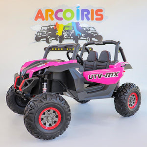 Buggy UTV Mx 12V Rosa - Arco Íris Carros Elétricos