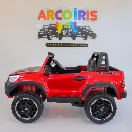 Hilux Rugged 12V Vermelha - Arco Íris Carros Elétricos