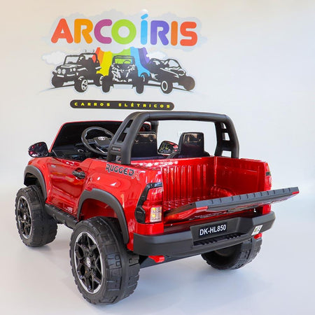 Hilux Rugged 12V Vermelha - Arco Íris Carros Elétricos