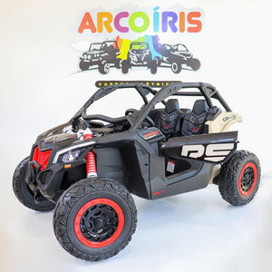 Buggy Can-Am Maverick 24V Preto/Bege - Arco Íris Carros Elétricos