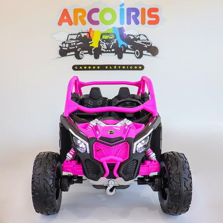 Buggy Can-Am Maverick 24V Rosa/Preto - Arco Íris Carros Elétricos