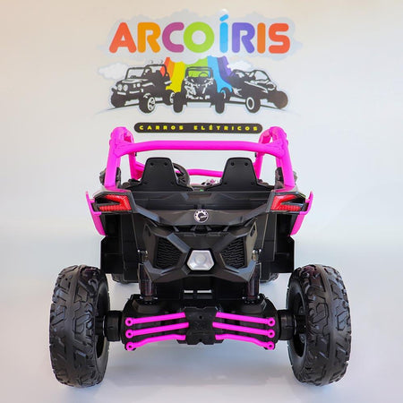 Buggy Can-Am Maverick 24V Rosa/Preto - Arco Íris Carros Elétricos
