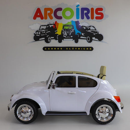 Fusca 12v Branco - Arco Íris Carros Elétricos